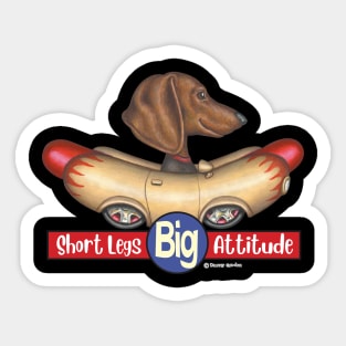 Dachshund in Hotdog Mobile Sticker